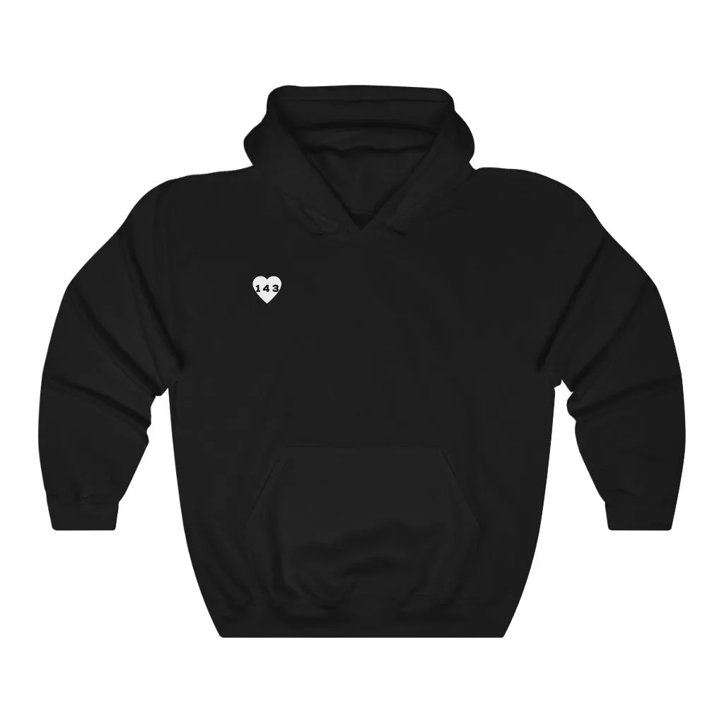White "143" Adult Hoodie