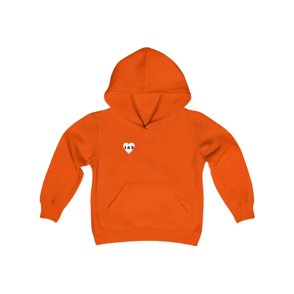 White "143" Youth Hoodie
