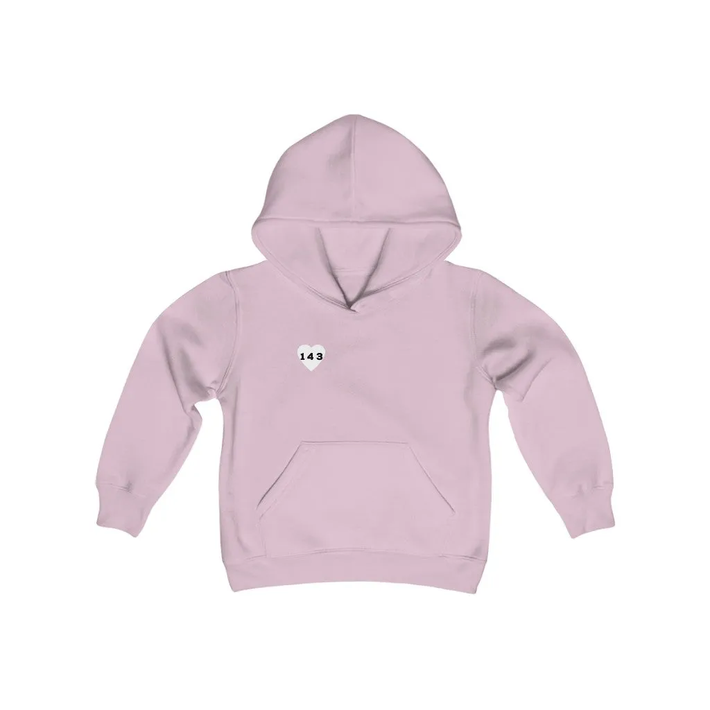 White "143" Youth Hoodie