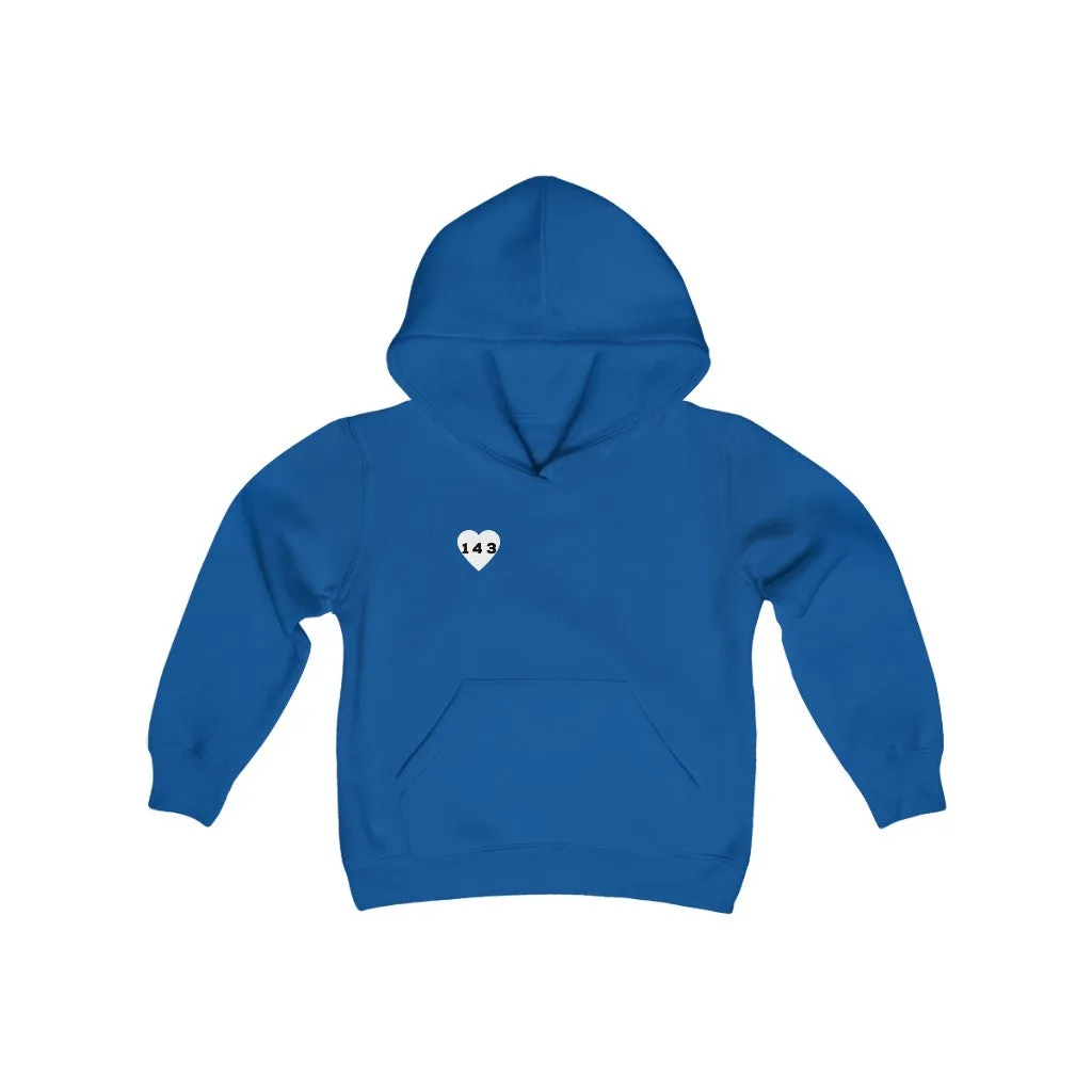 White "143" Youth Hoodie