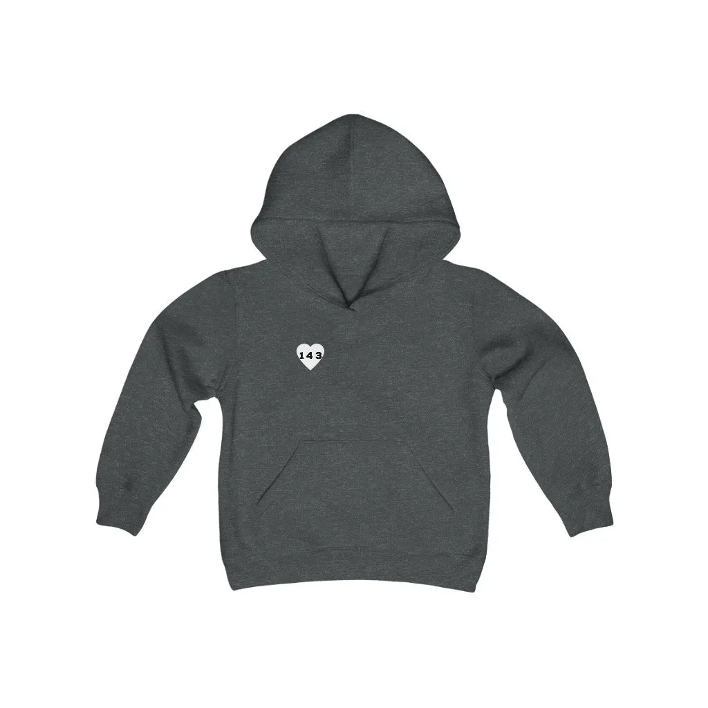 White "143" Youth Hoodie