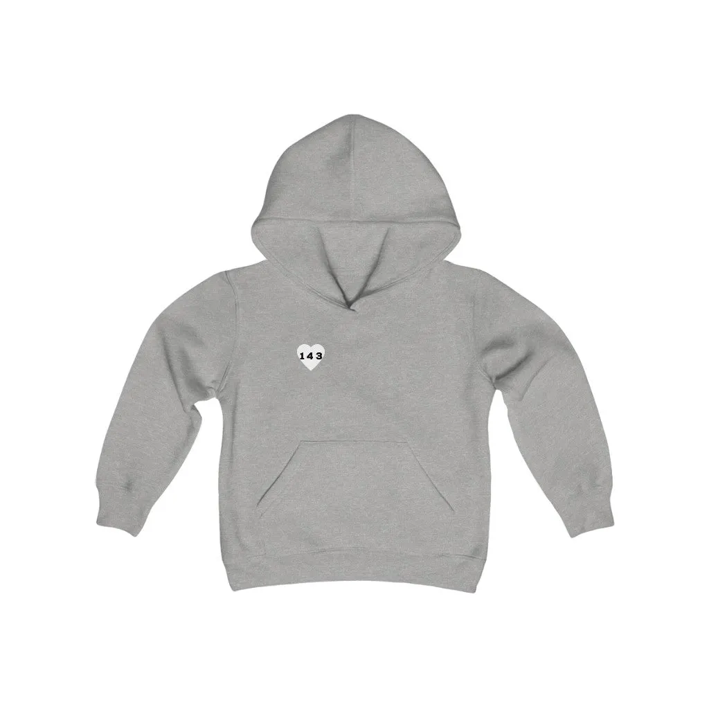 White "143" Youth Hoodie