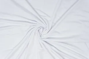 White - Tencel Organic Cotton Spandex FRENCH TERRY - 1/2 metre