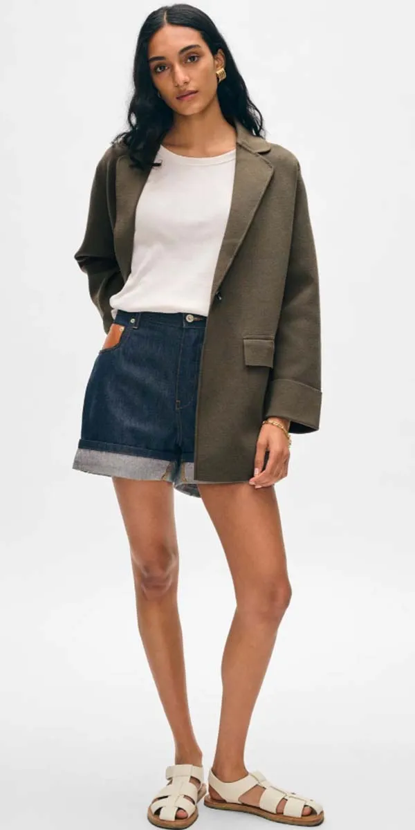 White   Warren Cotton Blazer
