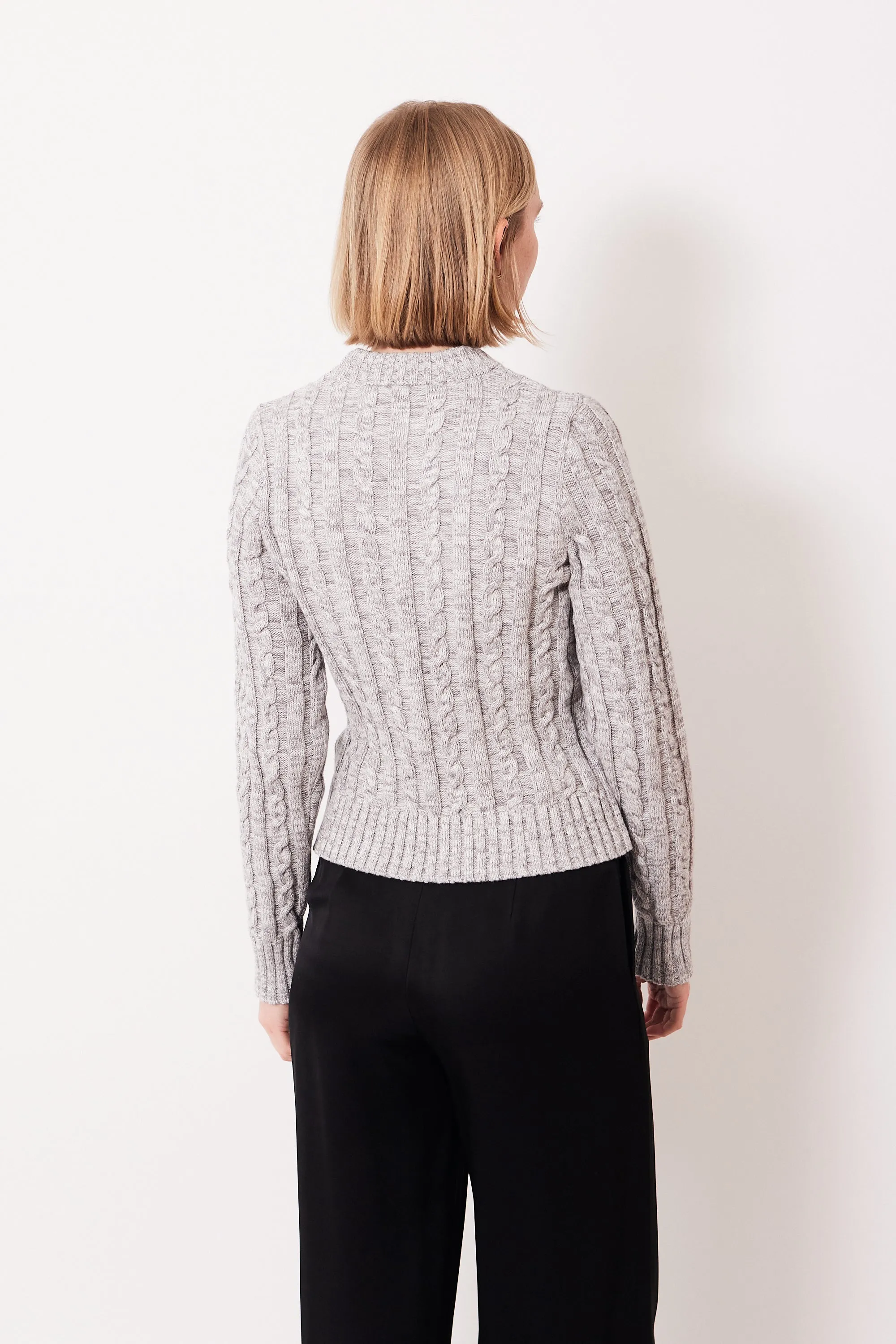 White   Warren Organic Cotton Cable Crew