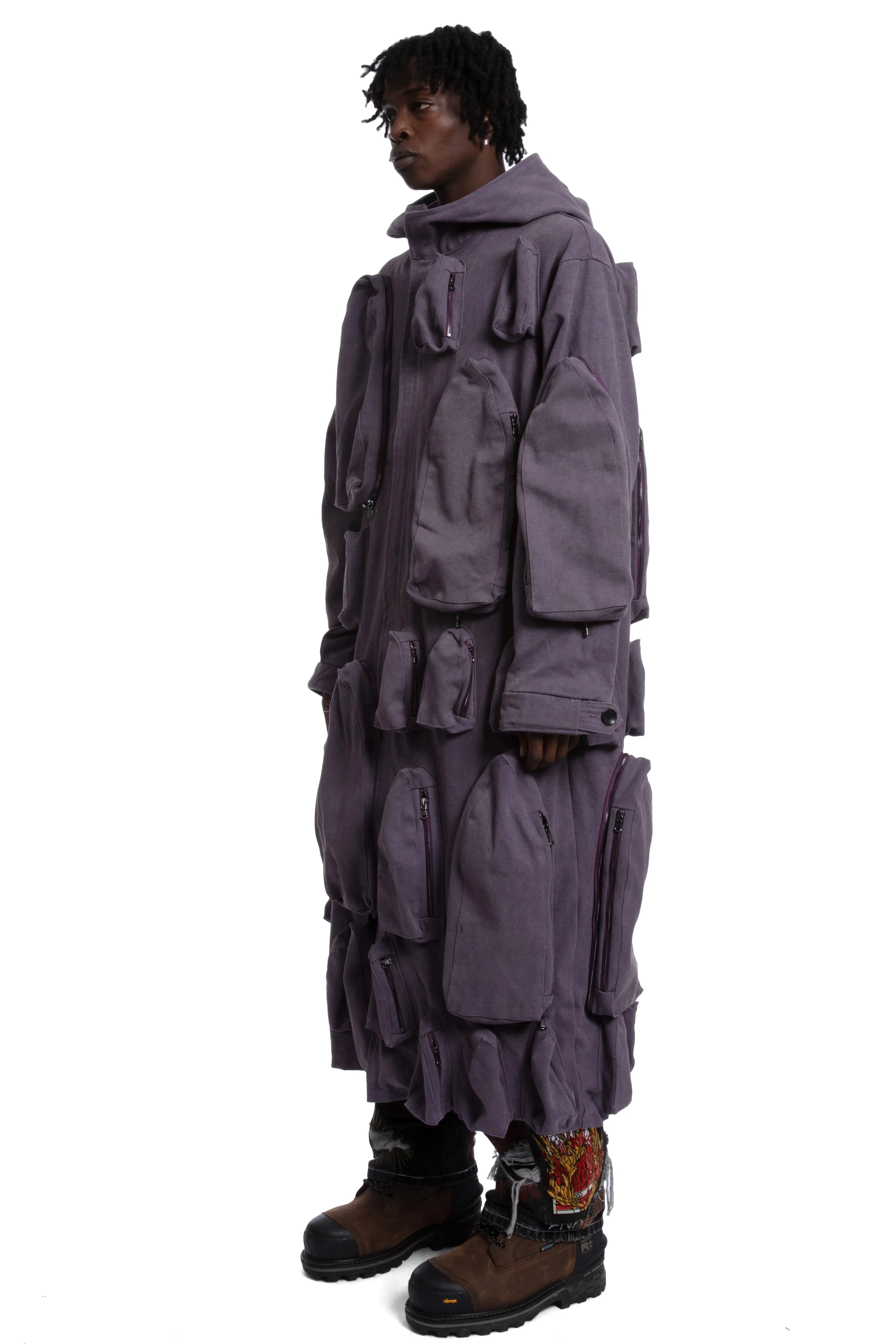 WINDOW POCKET FLOOR-LENGTH TRENCH