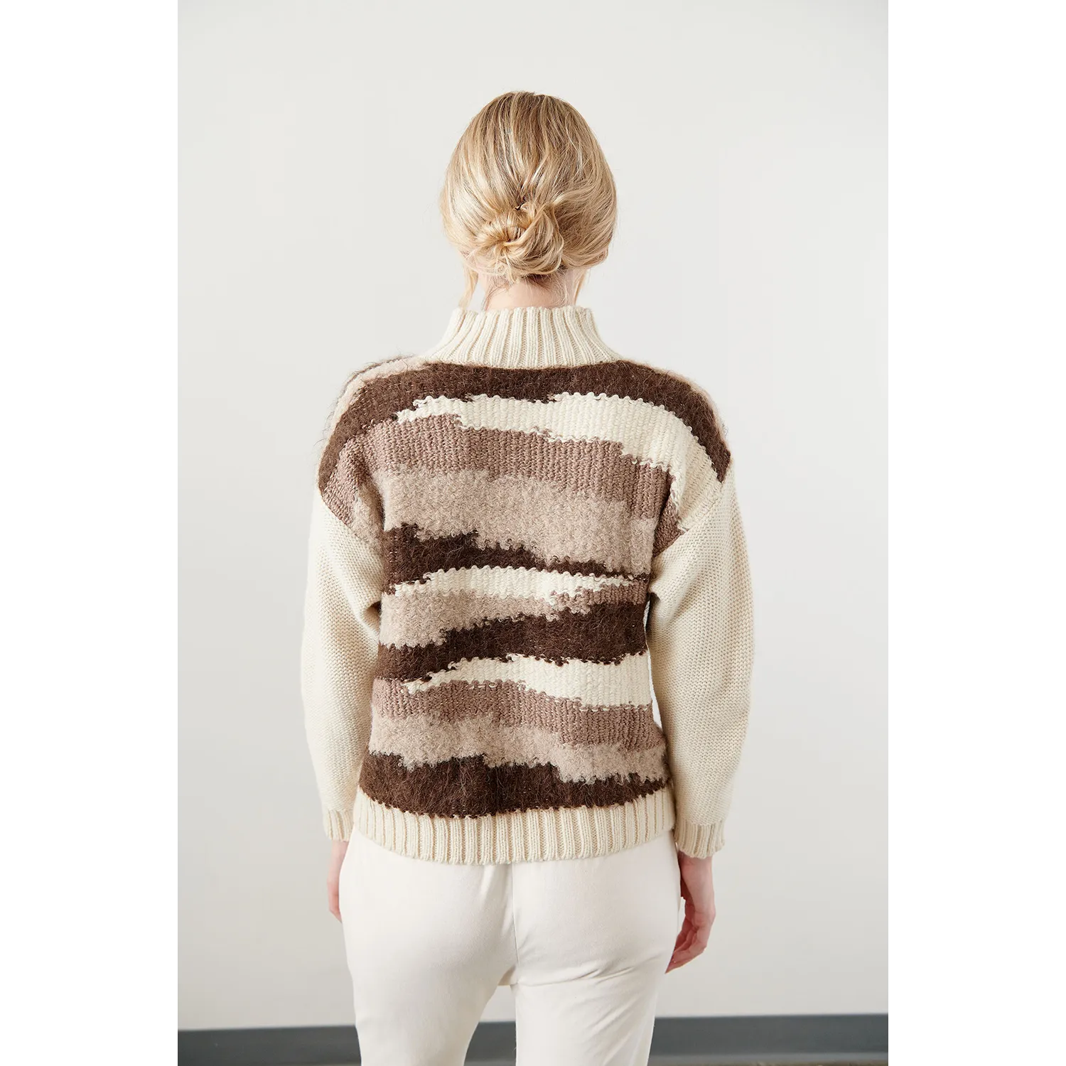 Wol Hide Knit Weave Turtleneck