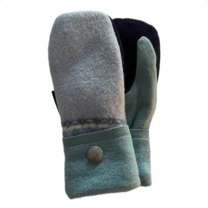 Women's Mittens - Purples/Blues with Button - 1504 M/L