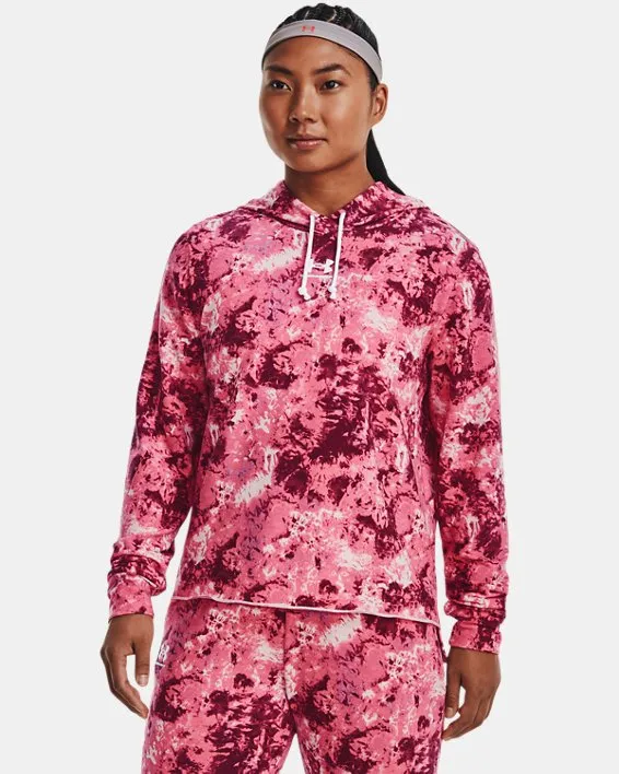 WOMEN'S RIVAL TERRY PRINTED HOODIE