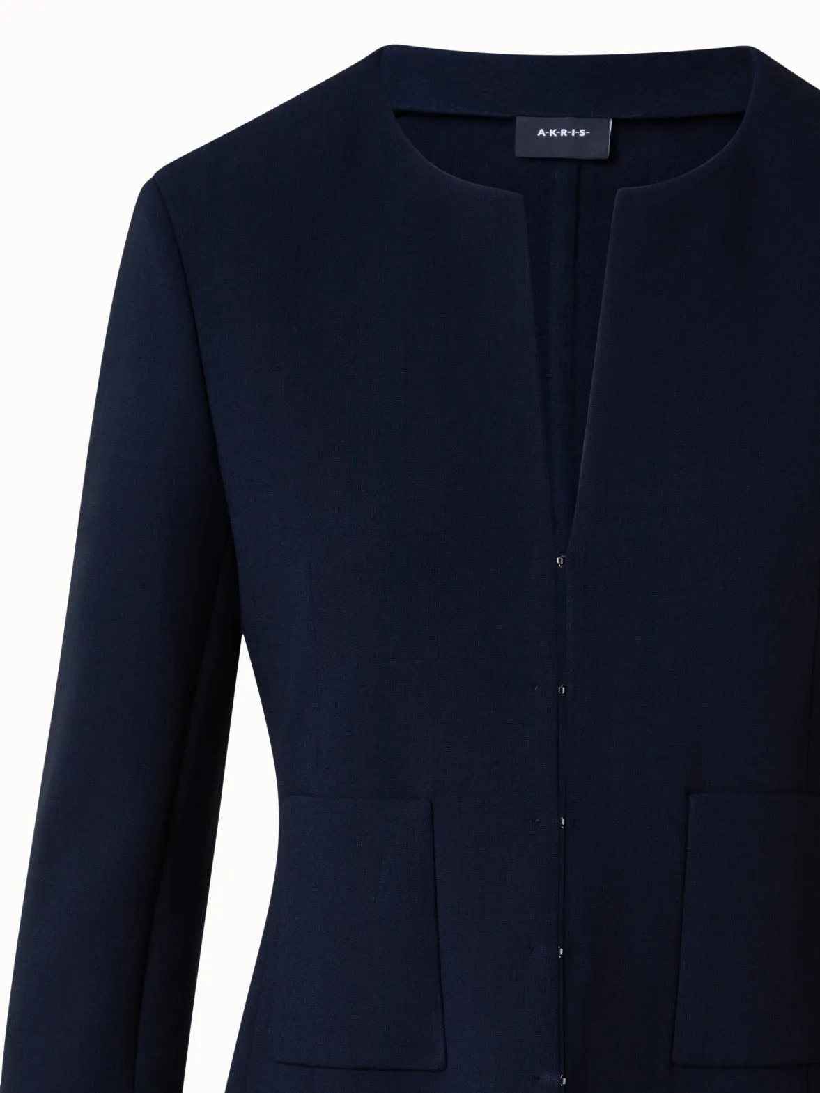 Wool Stretch Double-Face Long Jacket