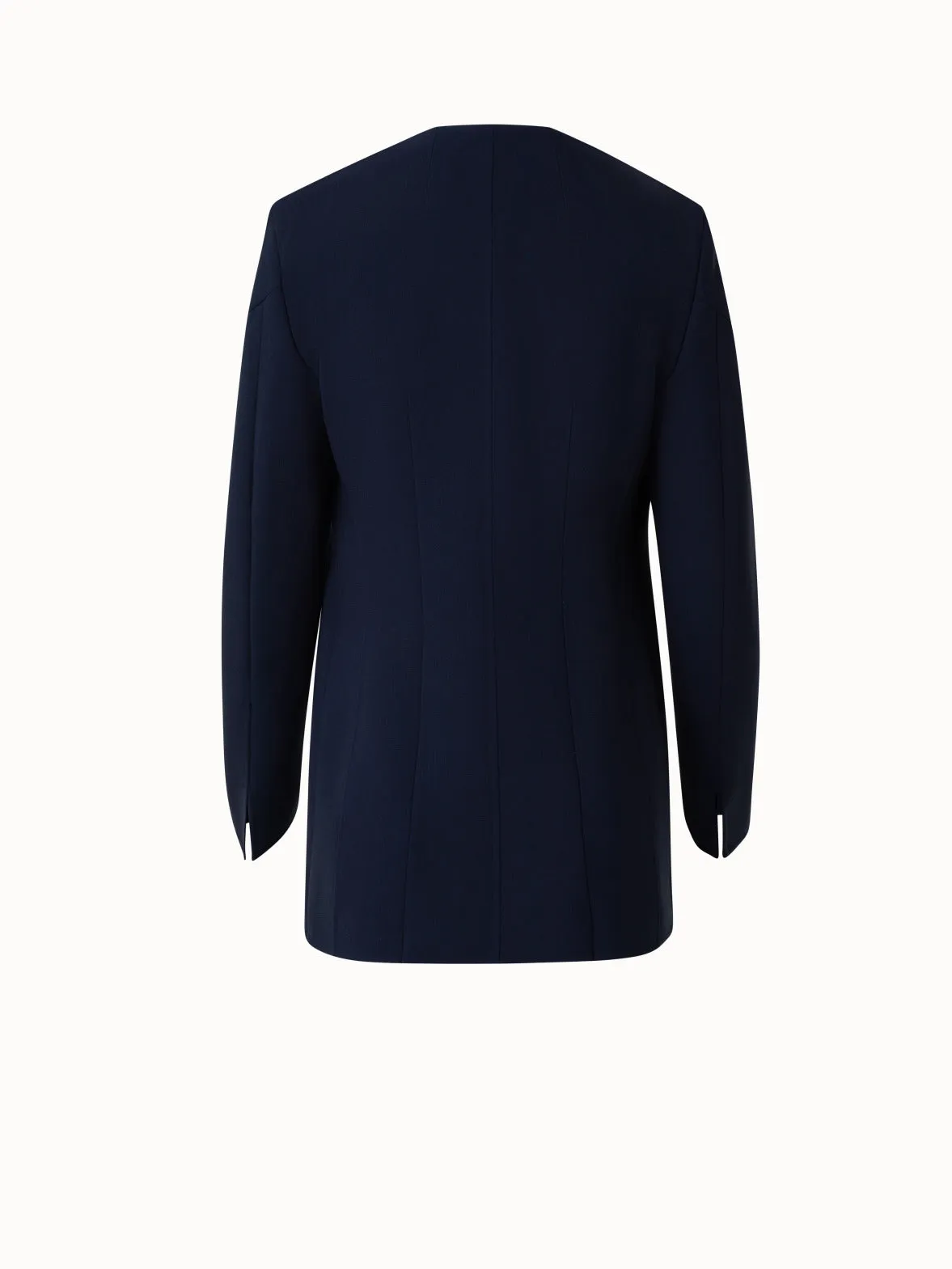 Wool Stretch Double-Face Long Jacket
